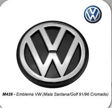 EMBLEMA VW 1991 A 1996 PORTA MALAS CROMADO