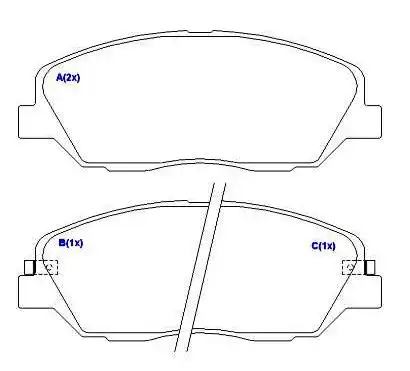 PASTILHA FREIO DIANTEIRA SANTA FE 2.7 24V 2006 A 2010