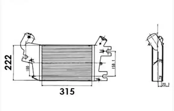RADIADOR INTERCOOLER NISSAN FRONTIER 2.5 2.8 02/11 MWM SPRIN