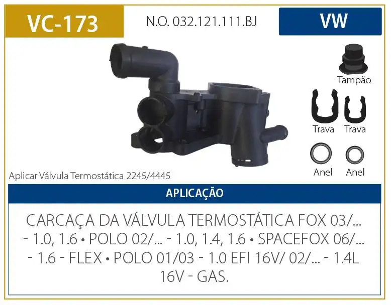 CARCACA VALVULA TERMOSTATICA FOX 1.0 1.6 2003/