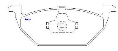 PASTILHA FREIO DIANTEIRA GOLF 1.6 2.0 1999/ ARO 14 TEVES