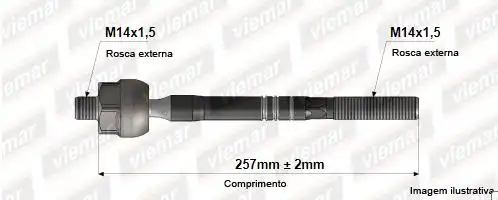 BARRA AXIAL FIAT NOVO UNO 2011 A 2022