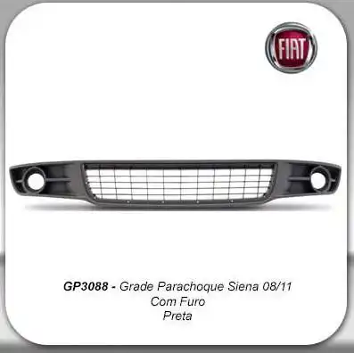 GRADE PARACHOQUE DIANT FIAT SIENA 2008 A 2011 PRETA C/ FURO