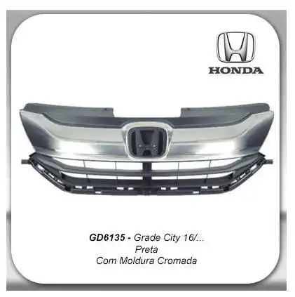 GRADE RADIADOR HONDA CITY 2016/  PRETO COM MOLDURA CROMADA