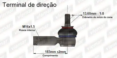 PONTEIRA DIRECAO MITSUBISHI L-200 TRITON 08/ DIR