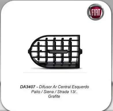GRADE VENT INT PALIO/SIENA/STRADA 2013/ GRAFITE ESQ (CENTRAL