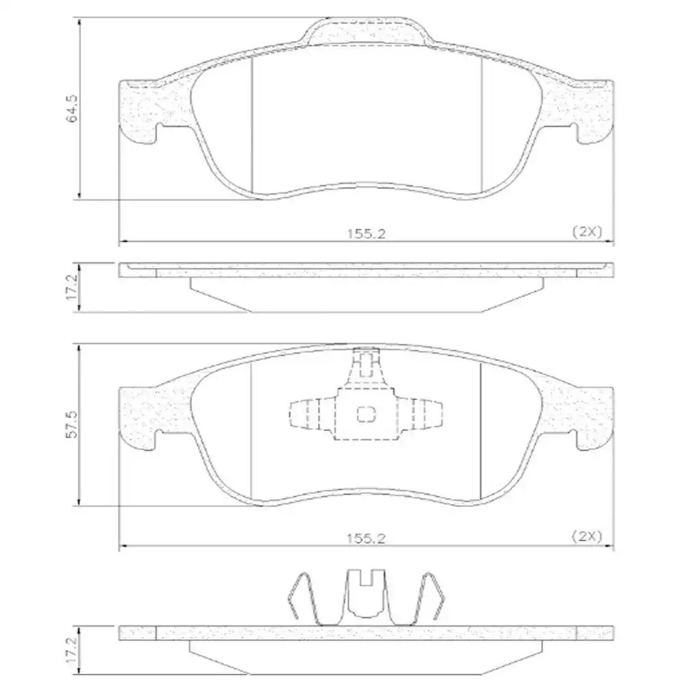 PASTILHA FREIO DIANTEIRA RENAULT DUSTER 2.0 16V 2012/