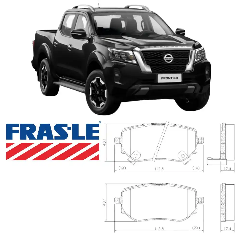 PASTILHA FREIO TRASEIRA FRONTIER 2.3 16V 2023 ACIMA CERAMICA