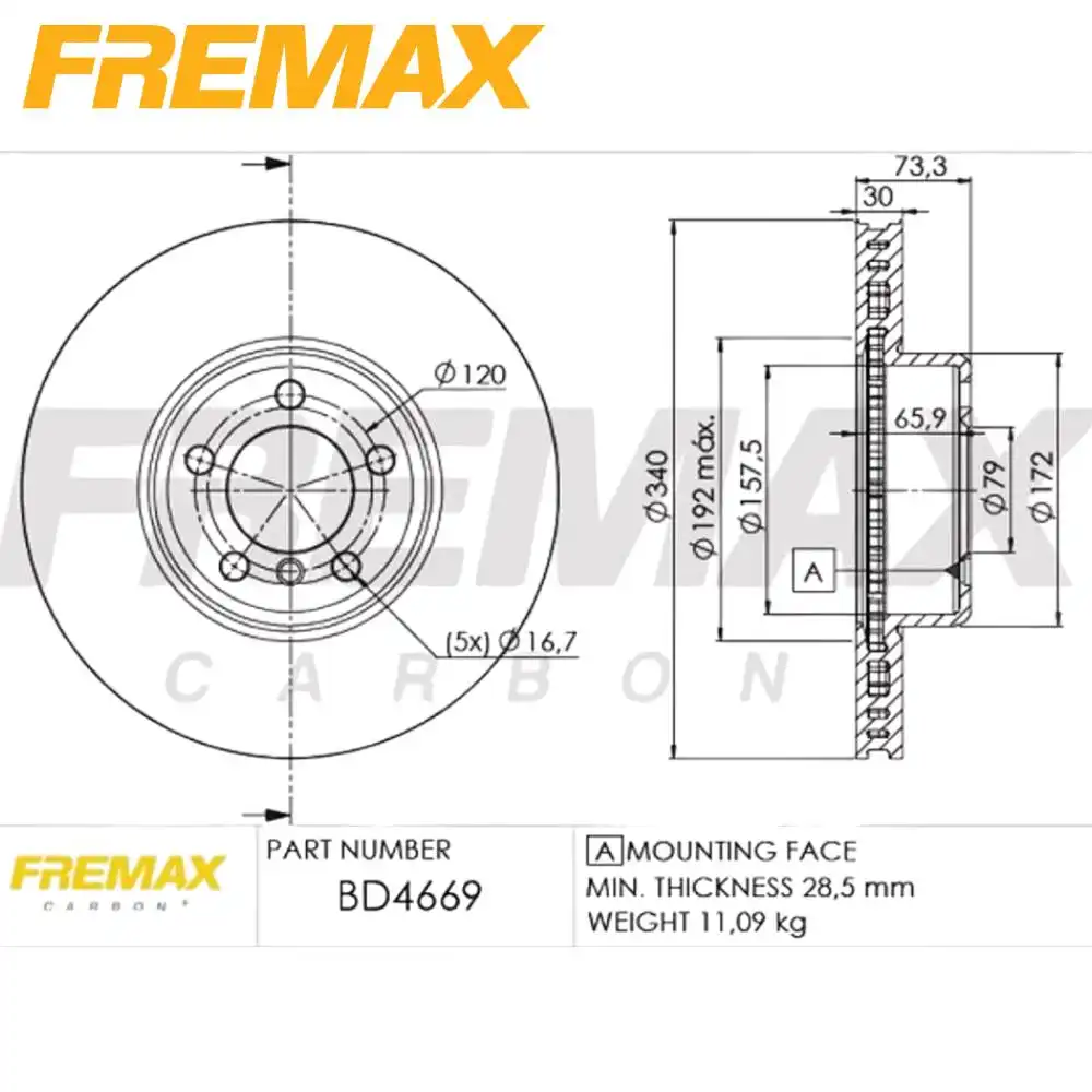 DISCO FREIO DIANTEIRO BMW 125I 2.0 16V 2013 A 2019 VENTILADO