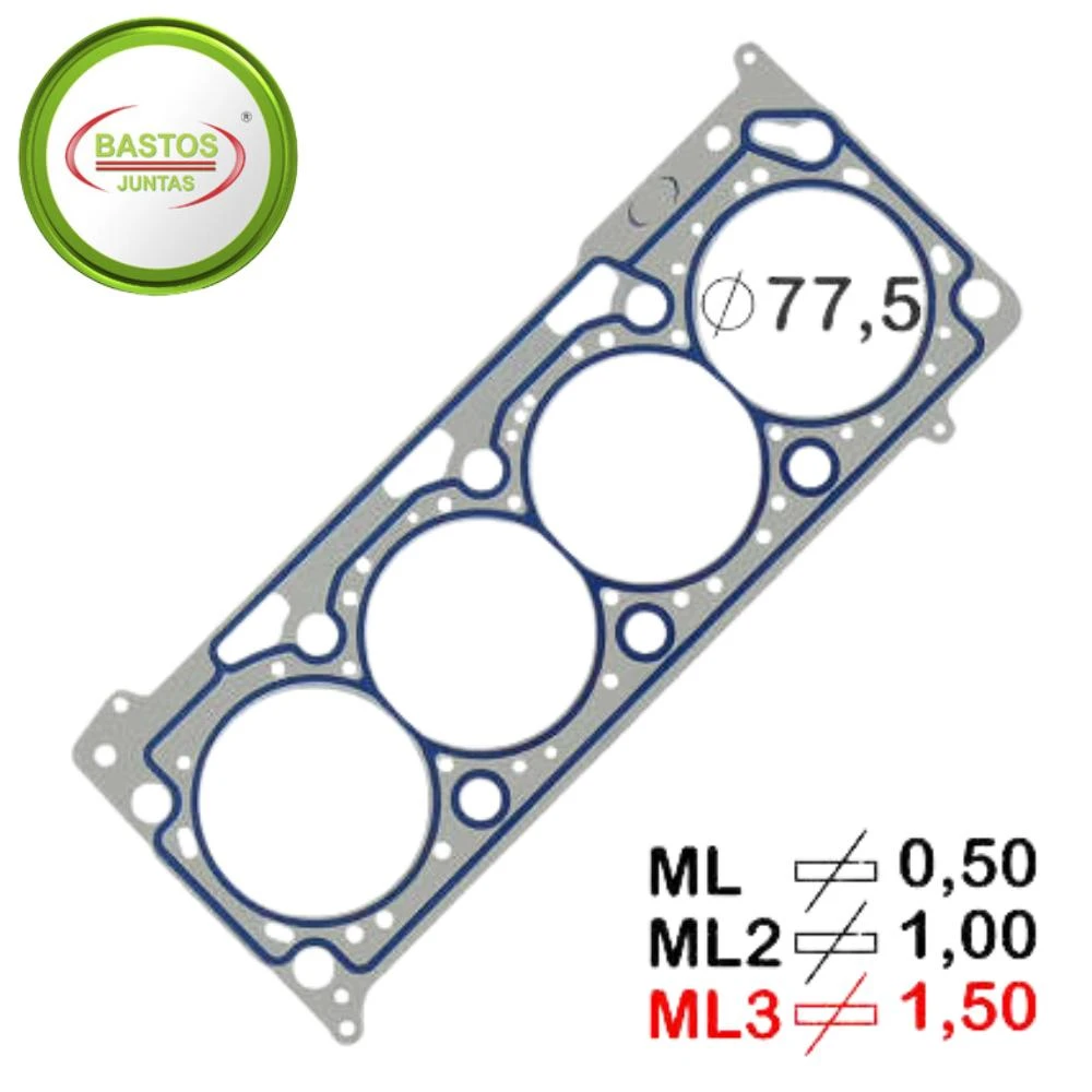 JUNTA CABECOTE GOL G5 1.6 8V EA111 2008 A 2014 METAL SOB MED