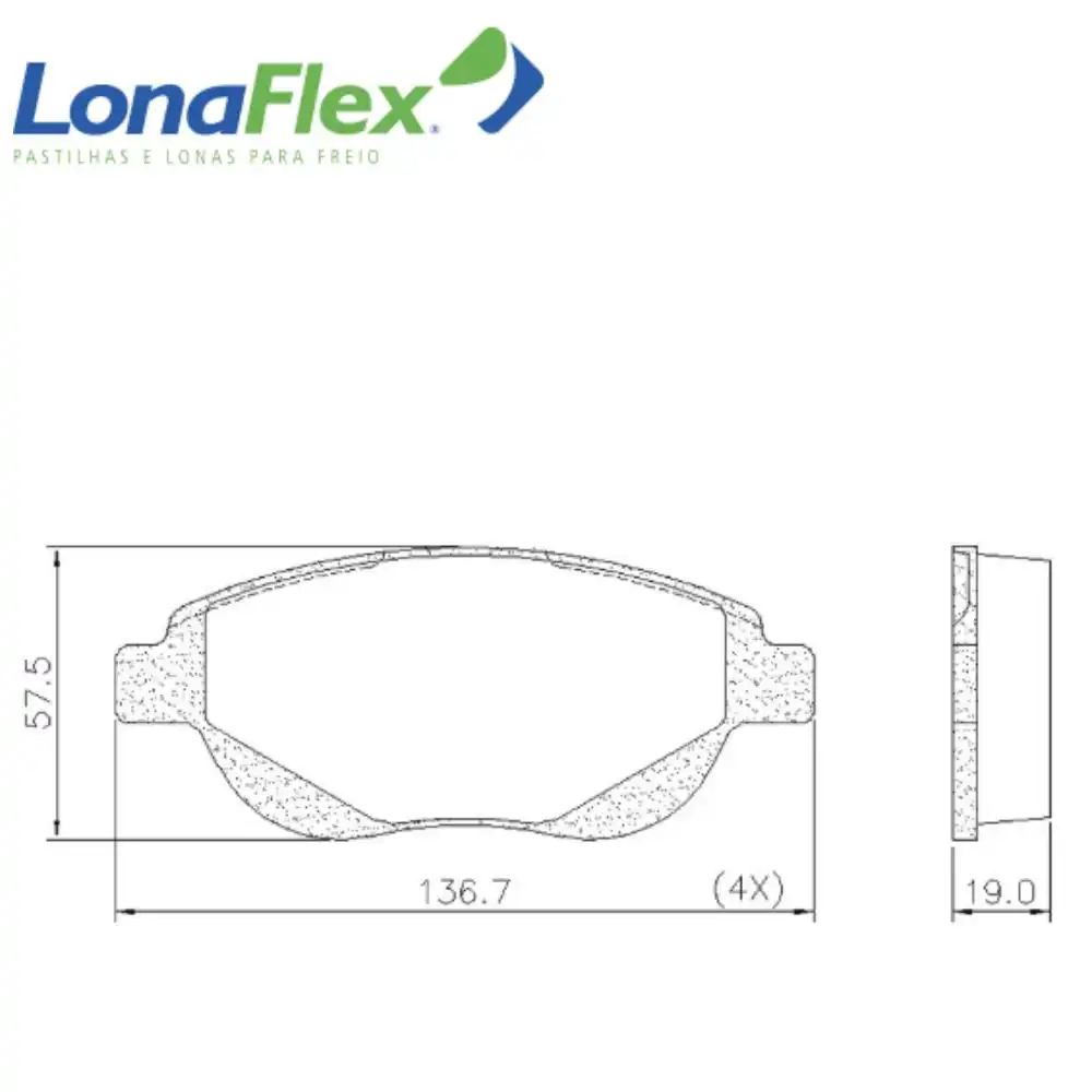 PASTILHA FREIO DIANTEIRA CITROEN C4 2.0 16V 2009 A 2015