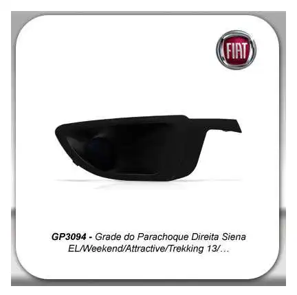 GRADE PARACHOQUE DIANT FIAT SIENA 13/ STRADA 13/ DIR S/ FAR