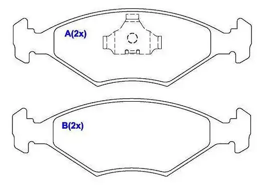 PASTILHA FREIO DIANTEIRA GOL 1.8 1984 A 2000 DISCO SOLIDO