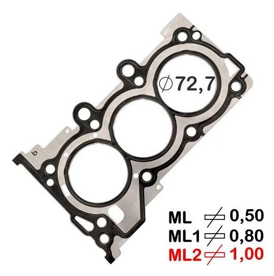 JUNTA CABECOTE HB20 1.0 12V FLEX 2019 ACIMA METAL SOB MEDIDA