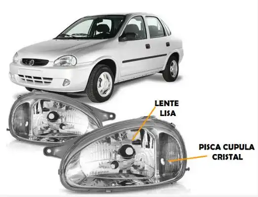 FAROL CORSA CLASSIC 2000 A 2002 ESQ PISCA CRISTAL