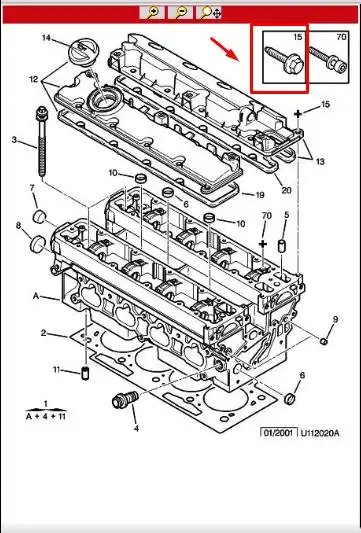 PARAFUSO TAMPA VALVULA CITROEN XSARA