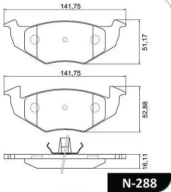 PASTILHA FREIO DIANTEIRA GOL GV 1.0 1.6 2008 A 2012