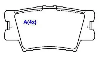 PASTILHA FREIO TRASEIRA TOYOTA RAV4 2.0 2.4 16V 2006 A 2012