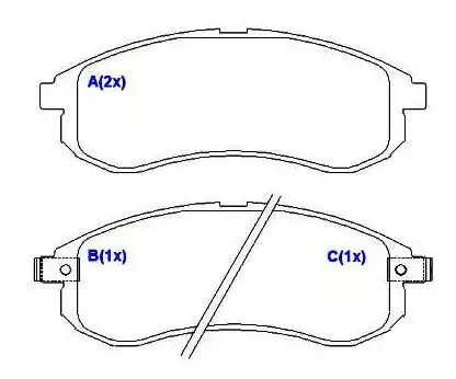 PASTILHA FREIO DIANTEIRA MITSUBISHI PAJERO SPORT 2004/