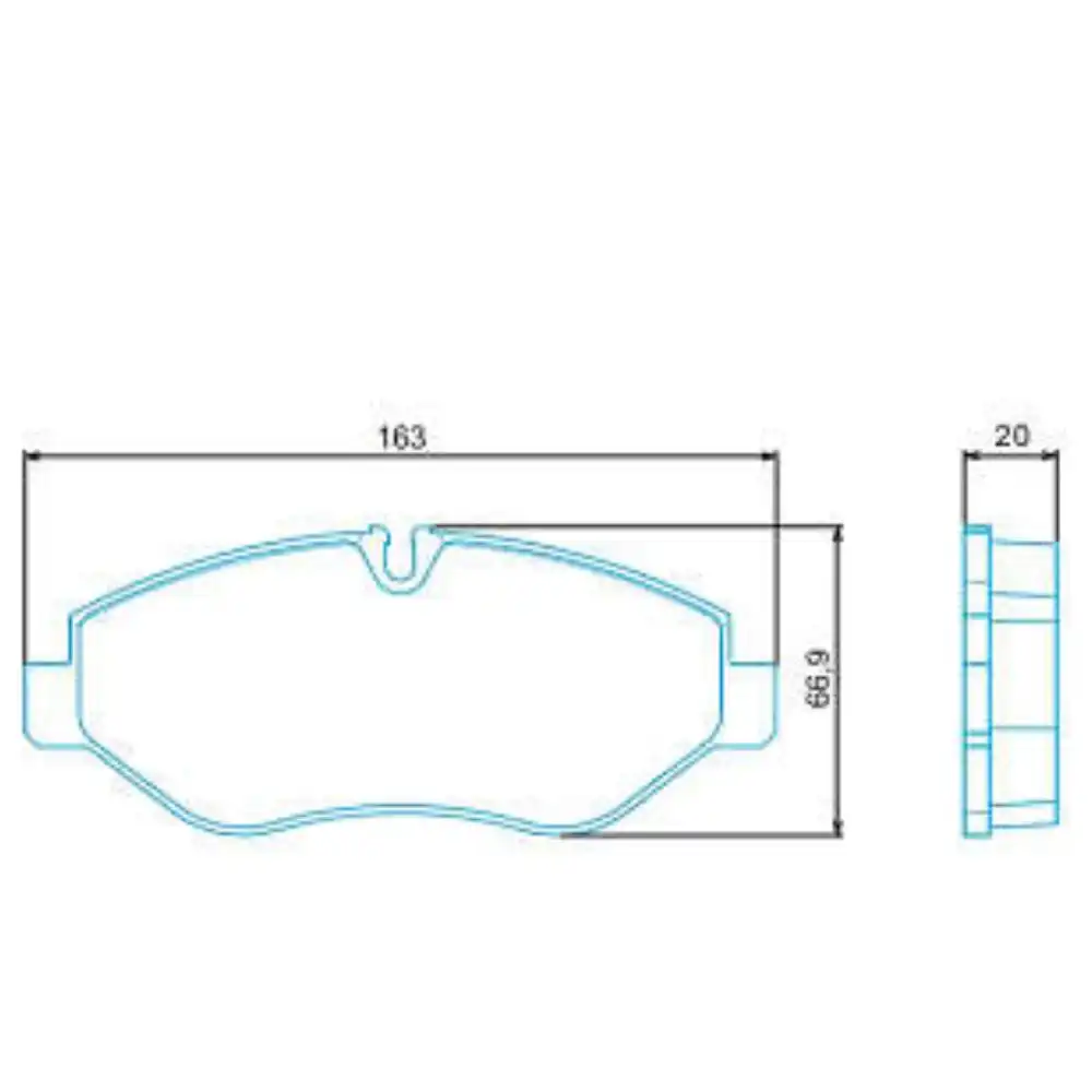 PASTILHA FREIO DIANTEIRA SPRINTER 311 CDI 2012 EM DIANTE