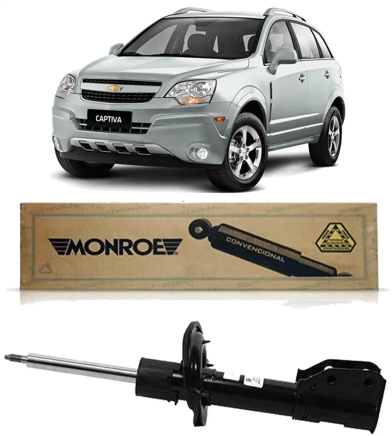 AMORTECEDOR DIANTEIRO CAPTIVA 2.4 3.6 2008 A 2017 ESQUERDO