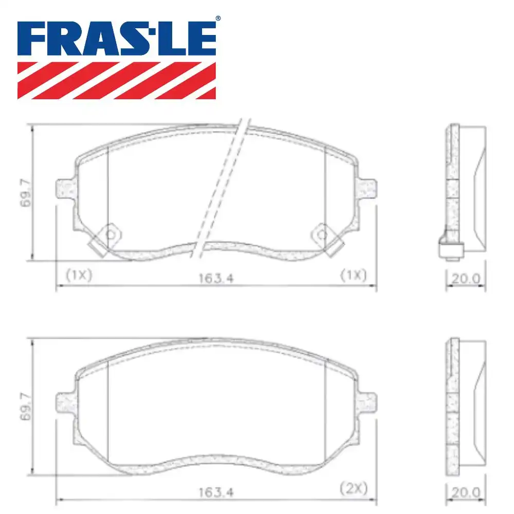 PASTILHA FREIO DIANTEIRA FRONTIER 2.3 16V 2023 ACIMA CERAMIC