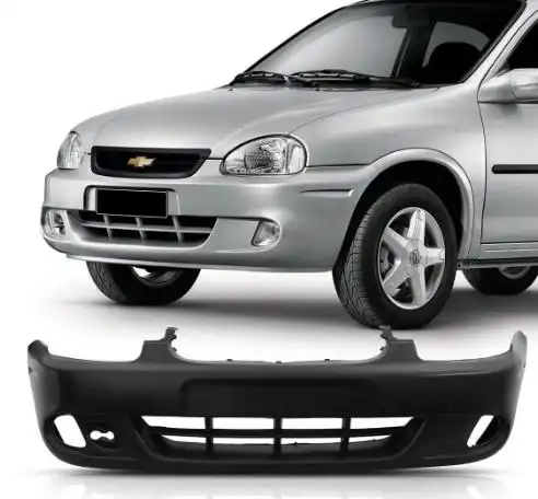 PARACHOQUE DIANTEIRO CORSA 2000 A 2002 PRETO LISO COM FURO