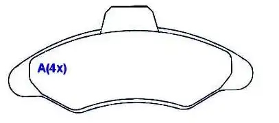 PASTILHA FREIO DIANTEIRA ESCORT II SISTEMA BENDIX