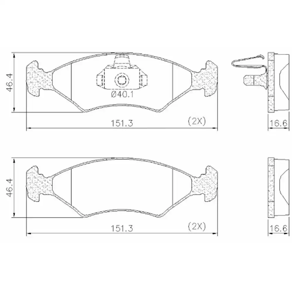 PASTILHA FREIO DIANTEIRA FIESTA 1.4 16V 1996/