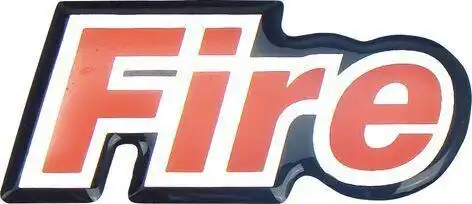 EMBLEMA ADESIVO FIAT FIRE VERMELHO
