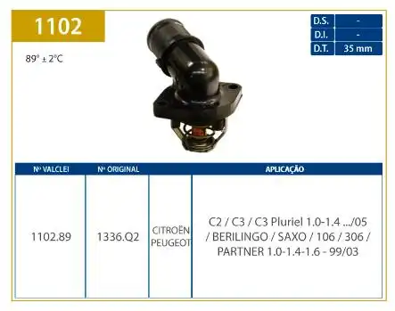 VALVULA TERMOSTATICA CITROEN C3 1.0 1.4 2002/