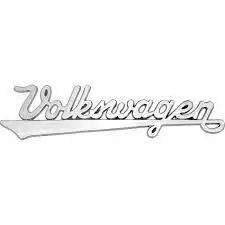 EMBLEMA VOLKSWAGEN MANUSCRITO CROMADO