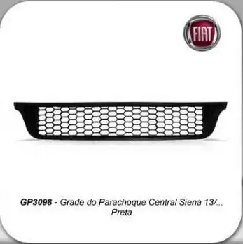GRADE PARACHOQUE SIENA 2013 EM DIANTE PRETA (CENTRAL)