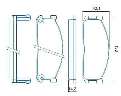 PASTILHA FREIO DIANTEIRA BESTA 1993 A 1997