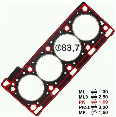 JUNTA CABECOTE RENAULT DUSTER SCENIC MEGANE 2.0 16V