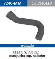 MANGUEIRA RADIADOR SUP KIA CERATO 1.6 2.0 08/13
