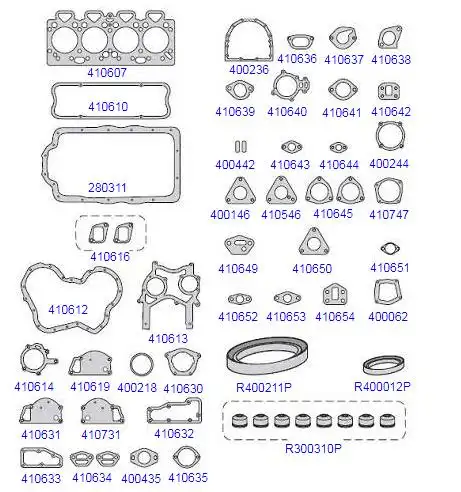 JUNTA MOTOR D-20 85/ C/RETENTOR (PERKINS)