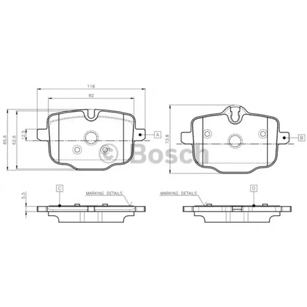PASTILHA FREIO TRASEIRA BMW X4 SERIE G02 2019 A 2022 CERAMIC