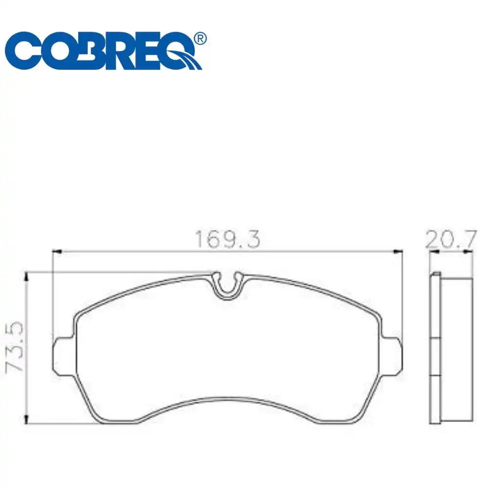 PASTILHA FREIO DIANTEIRA SPRINTER 515 CDI 2012 EM DIANTE