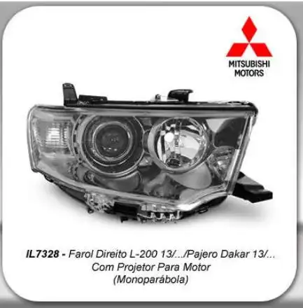FAROL MITSUBSHI L-200 2013 EM DIANTE DIREITO