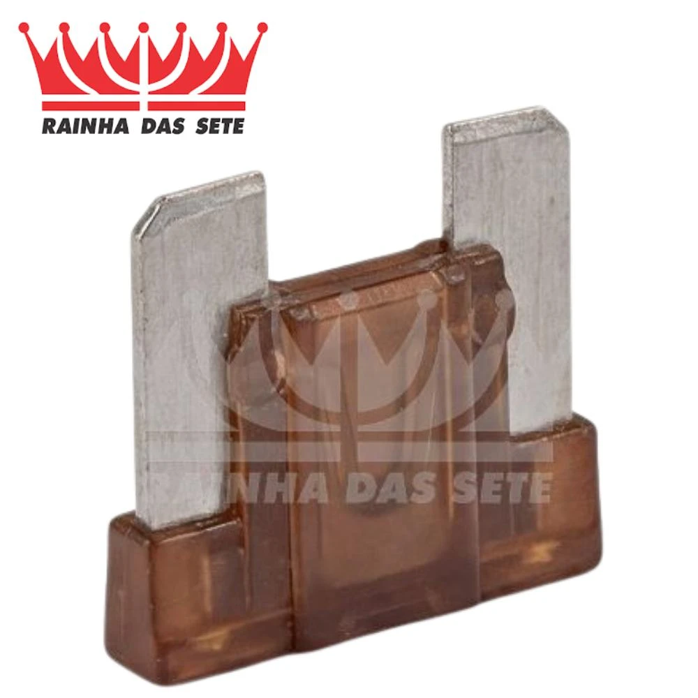FUSIVEIS MINI PERFIL BAIXO MARROM 7,5 AMP COM 10