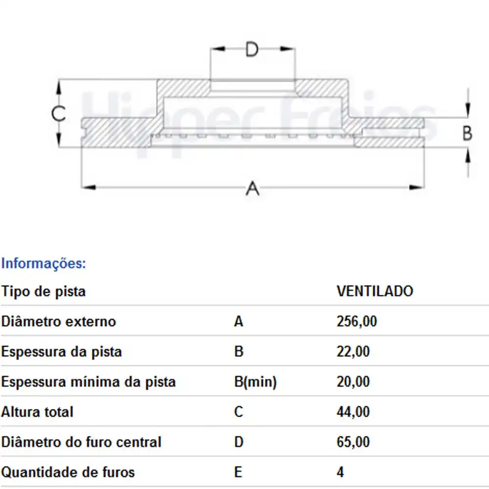 DISCO FREIO DIANTEIRO POLO TRACK 1.0 2023 ACIMA