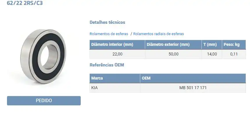 ROLAM CAIXA FIAT UNO LATERAL DIR EIXO PRIMARIO