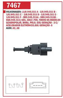 INTER FREIO FOX POLO GOLF BORA (4 TERMINAIS)