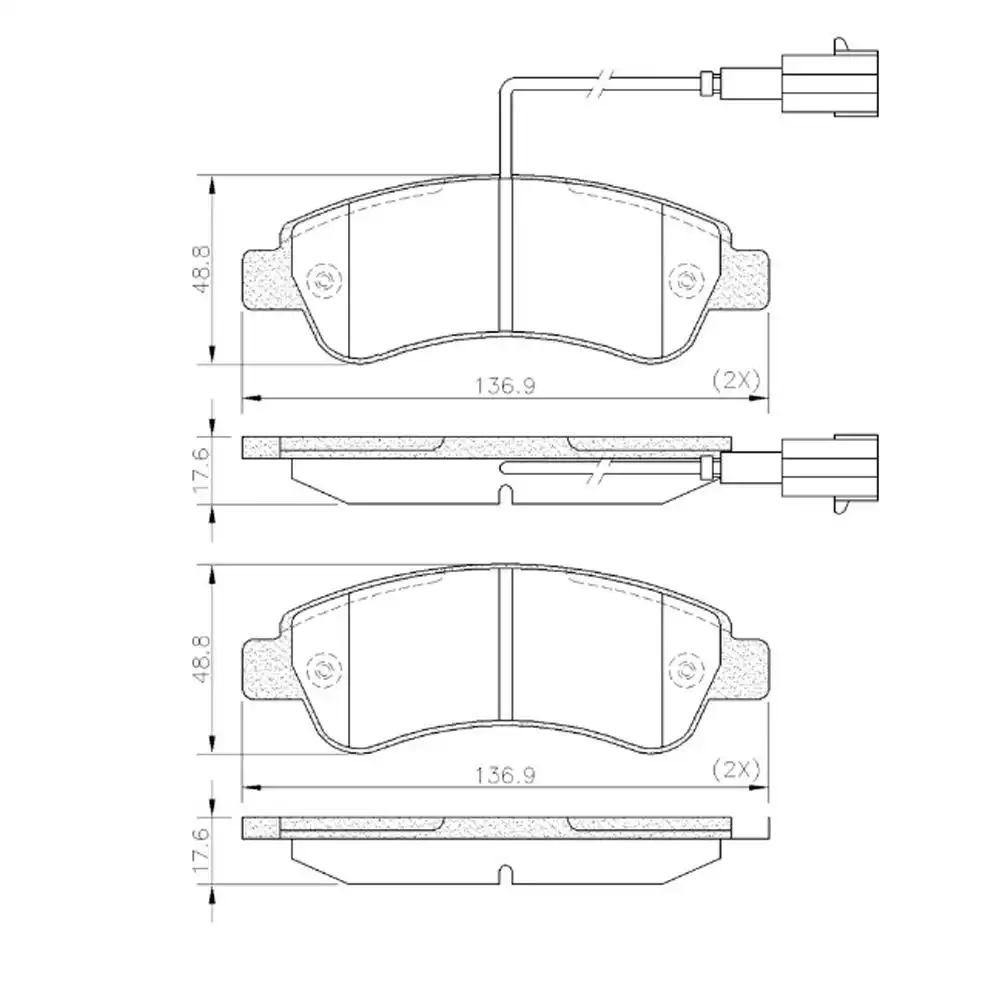 PASTILHA FREIO TRASEIRO CITROEN JUMPER 2.0 2018 ACIMA
