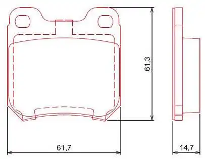 PASTILHA FREIO TRASEIRA VECTRA 1996 A 2011