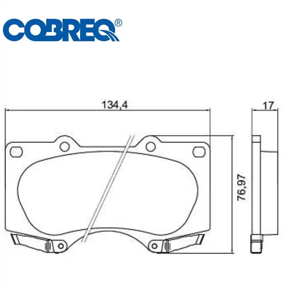 PASTILHA FREIO DIANTEIRA TOYOTA HILUX 2.7 3.0 2009/