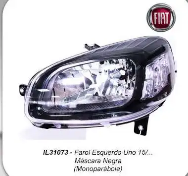 FAROL FIAT UNO 2015/ VIVACE ESQ C/ MASC NEGRA (PISCA CRISTAL
