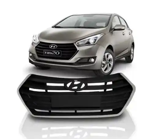 GRADE RADIADOR HYUNDAI HB20 15/18 PRETA SEM FRISO