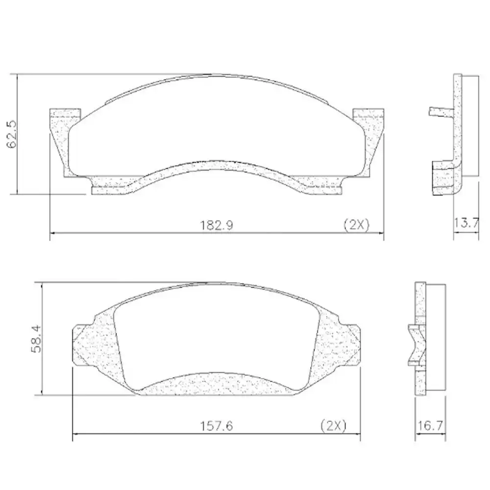PASTILHA FREIO DIANTEIRA F-1000 /1993 SISTEMA BENDIX